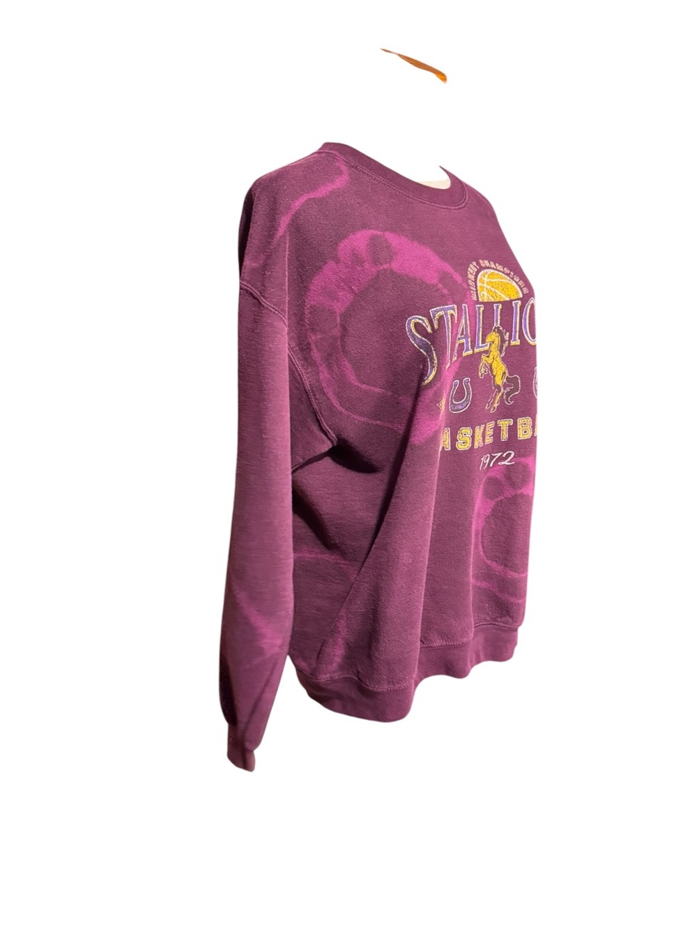 Out From Under Talons Basketball 1972 Bleach Dyed Oversized Graphic Sweatshirt - Picture 3 of 5